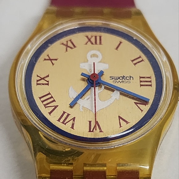 Vintage Swatch Watch LK130 Red Knot Originals 1992 - Picture 9 of 9